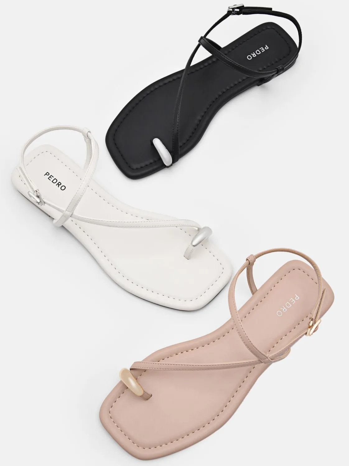 Lia Toe Ring Sandals - Chalk