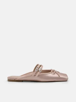 Linea Mary Jane Mules - Nude