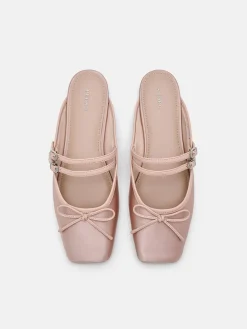 Linea Mary Jane Mules - Nude