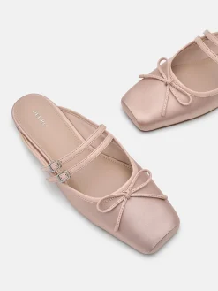 Linea Mary Jane Mules - Nude