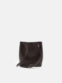Loli Leather Bucket Bag - Dark Brown