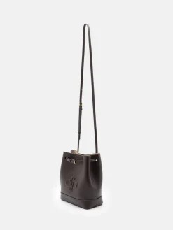 Loli Leather Bucket Bag - Dark Brown