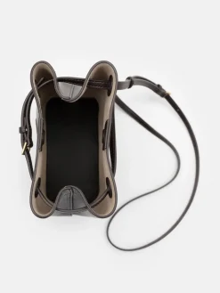 Loli Leather Bucket Bag - Dark Brown