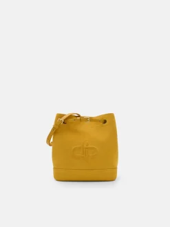 Loli Suede Bucket Bag - Yellow