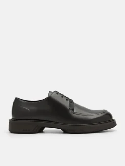 Loop Leather Derby Shoes - Dark Brown