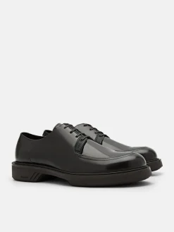 Loop Leather Derby Shoes - Dark Brown