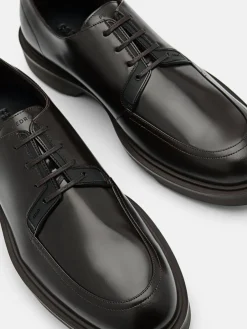 Loop Leather Derby Shoes - Dark Brown