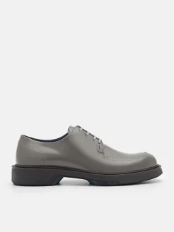 Loop Leather Derby Shoes - Dark Grey