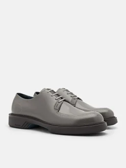 Loop Leather Derby Shoes - Dark Grey