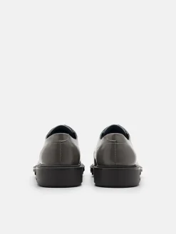 Loop Leather Derby Shoes - Dark Grey