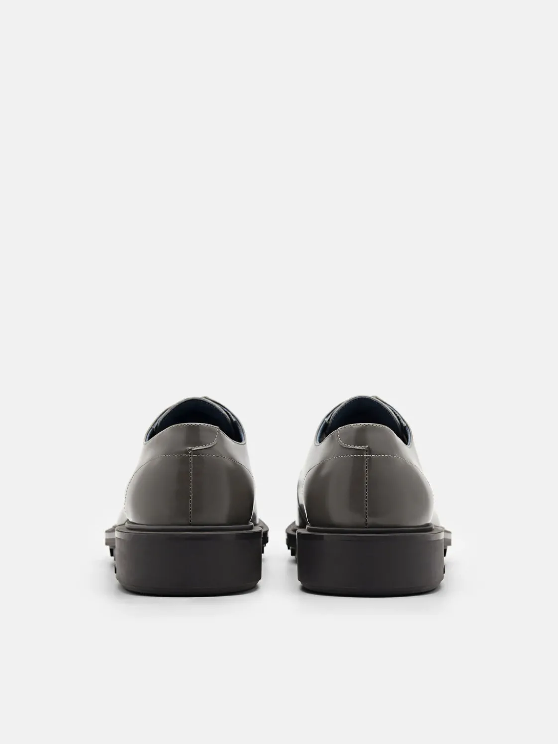 Loop Leather Derby Shoes - Dark Grey