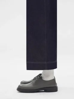 Loop Leather Derby Shoes - Dark Grey