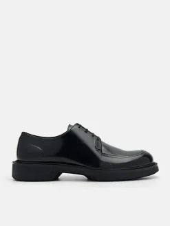 Loop Leather Derby Shoes - Black