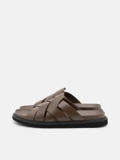 Lukas Slide Sandals - Brown
