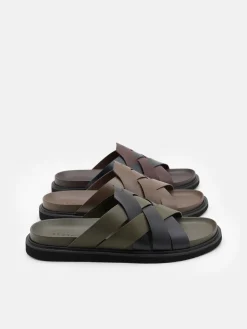 Lukas Slide Sandals - Brown