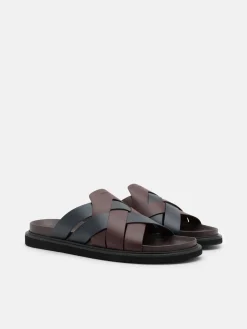 Lukas Slide Sandals - Dark Brown