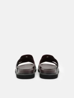 Lukas Slide Sandals - Dark Brown