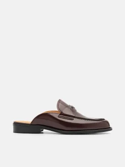 Mackenzie Leather Mule Loafers - Dark Brown