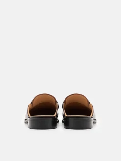 Mackenzie Leather Mule Loafers - Dark Brown