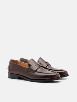 Mackenzie Leather Penny Loafers - Dark Brown