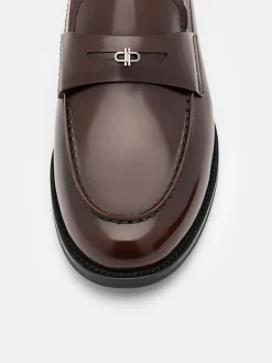 Mackenzie Leather Penny Loafers - Dark Brown