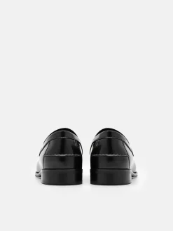 Mackenzie Leather Penny Loafers - Black