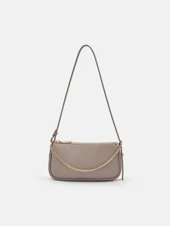 Maddy Leather Pouch - Taupe