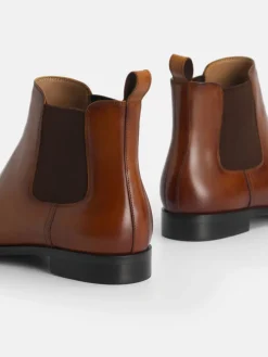 Meg Leather Chelsea Boots - Cognac