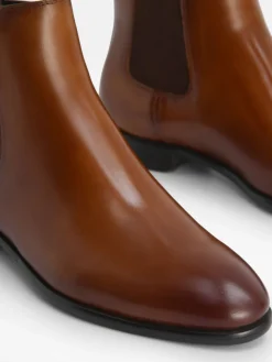Meg Leather Chelsea Boots - Cognac