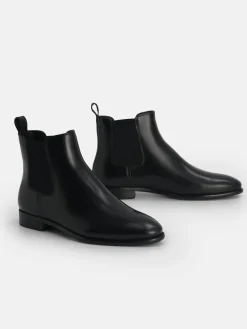 Meg Leather Chelsea Boots - Black