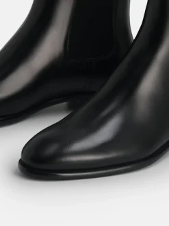 Meg Leather Chelsea Boots - Black