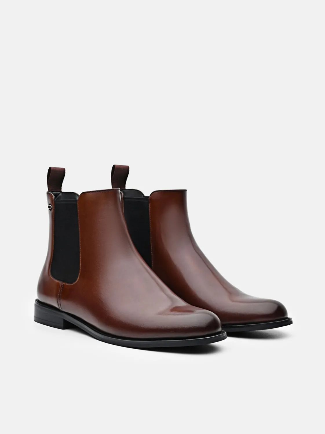 Meg Leather Chelsea Boots - Dark Brown