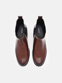 Meg Leather Chelsea Boots - Dark Brown