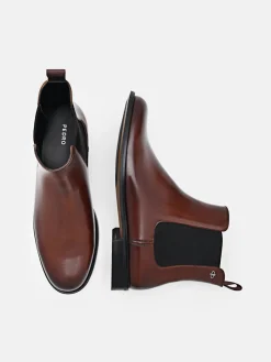 Meg Leather Chelsea Boots - Dark Brown