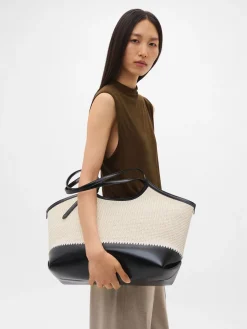 Melka Raffia Oversized Tote Bag - Chalk Raffia