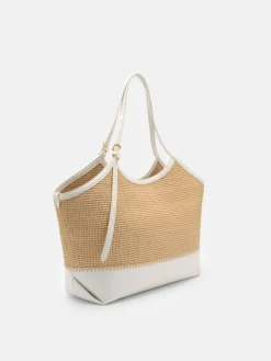 Melka Raffia Oversized Tote Bag - Natural Raffia