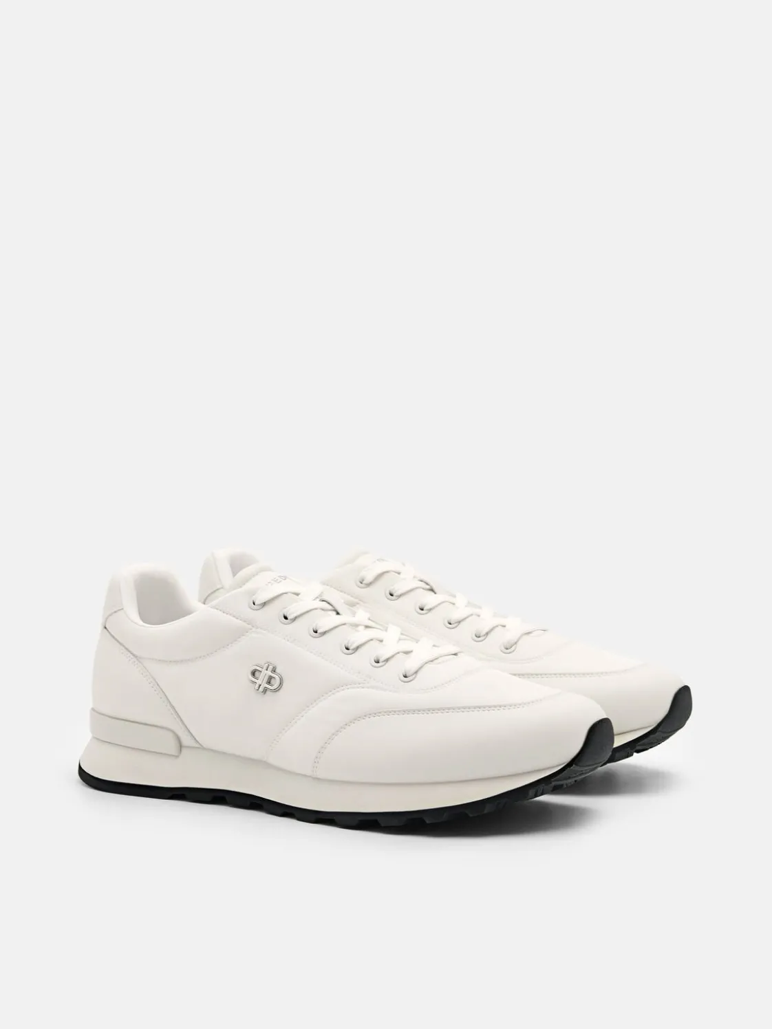 Men's Track Nylon Sneakers - White