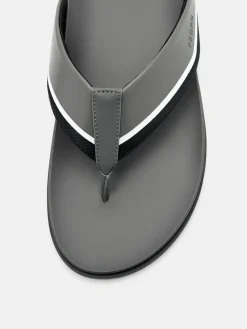 Mesh Thong Sandals - Dark Grey