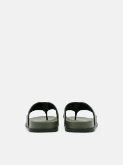 Mesh Thong Sandals - Military Green