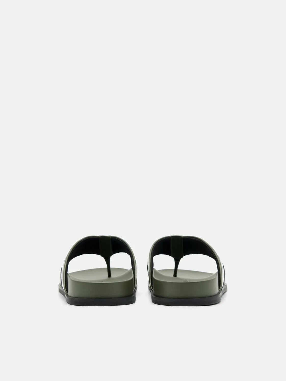 Mesh Thong Sandals - Military Green