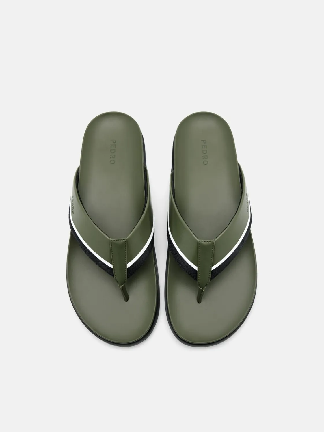 Mesh Thong Sandals - Military Green