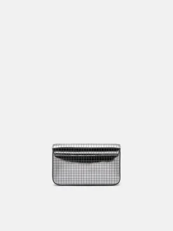 Metallic Leather Shoulder Bag - Silver