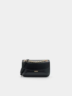Mini Chainlink Shoulder Bag - Black