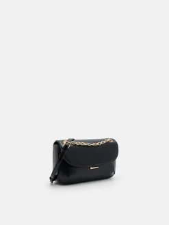 Mini Chainlink Shoulder Bag - Black