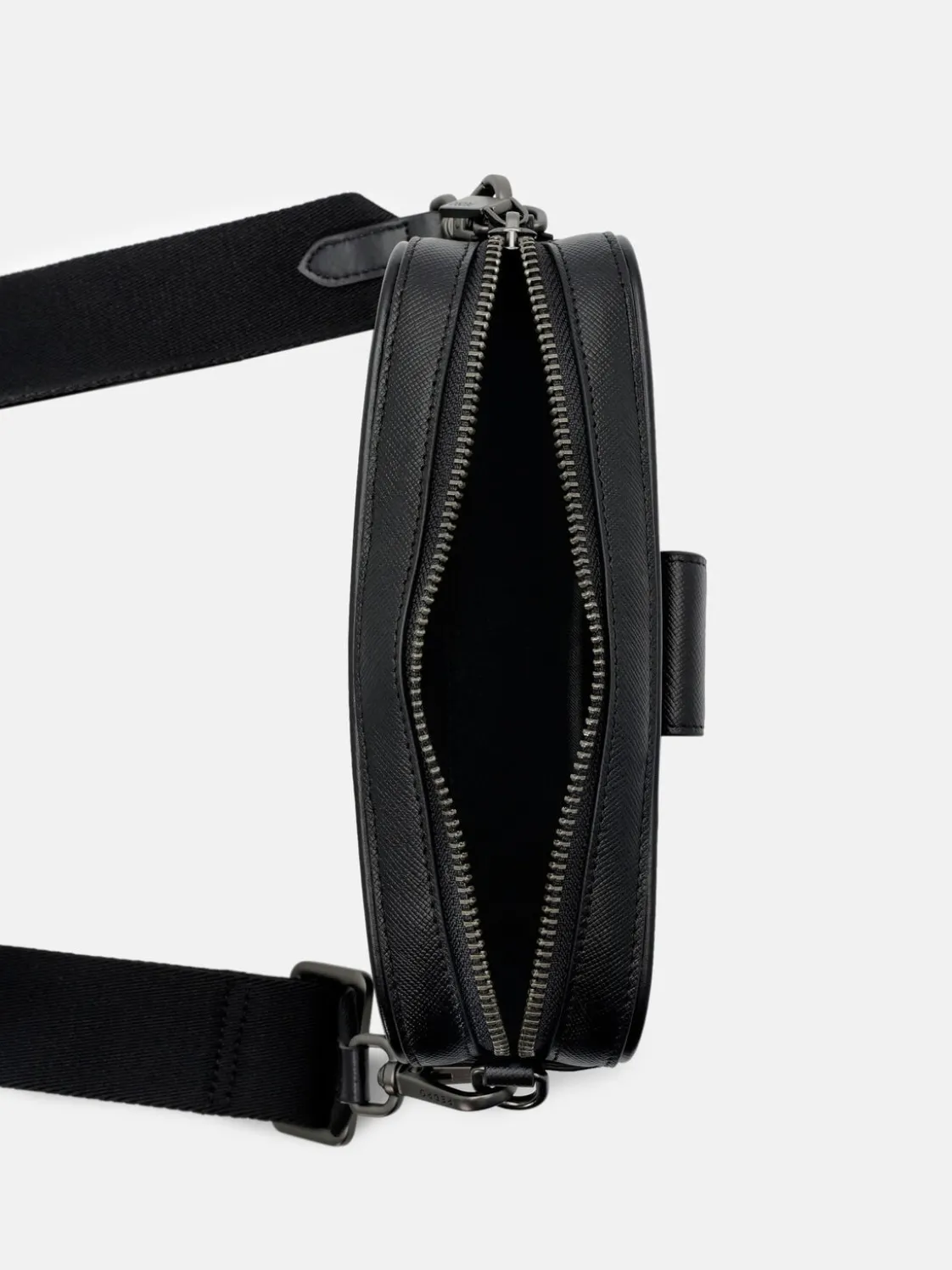 Mini Embossed Leather Pouch - Black