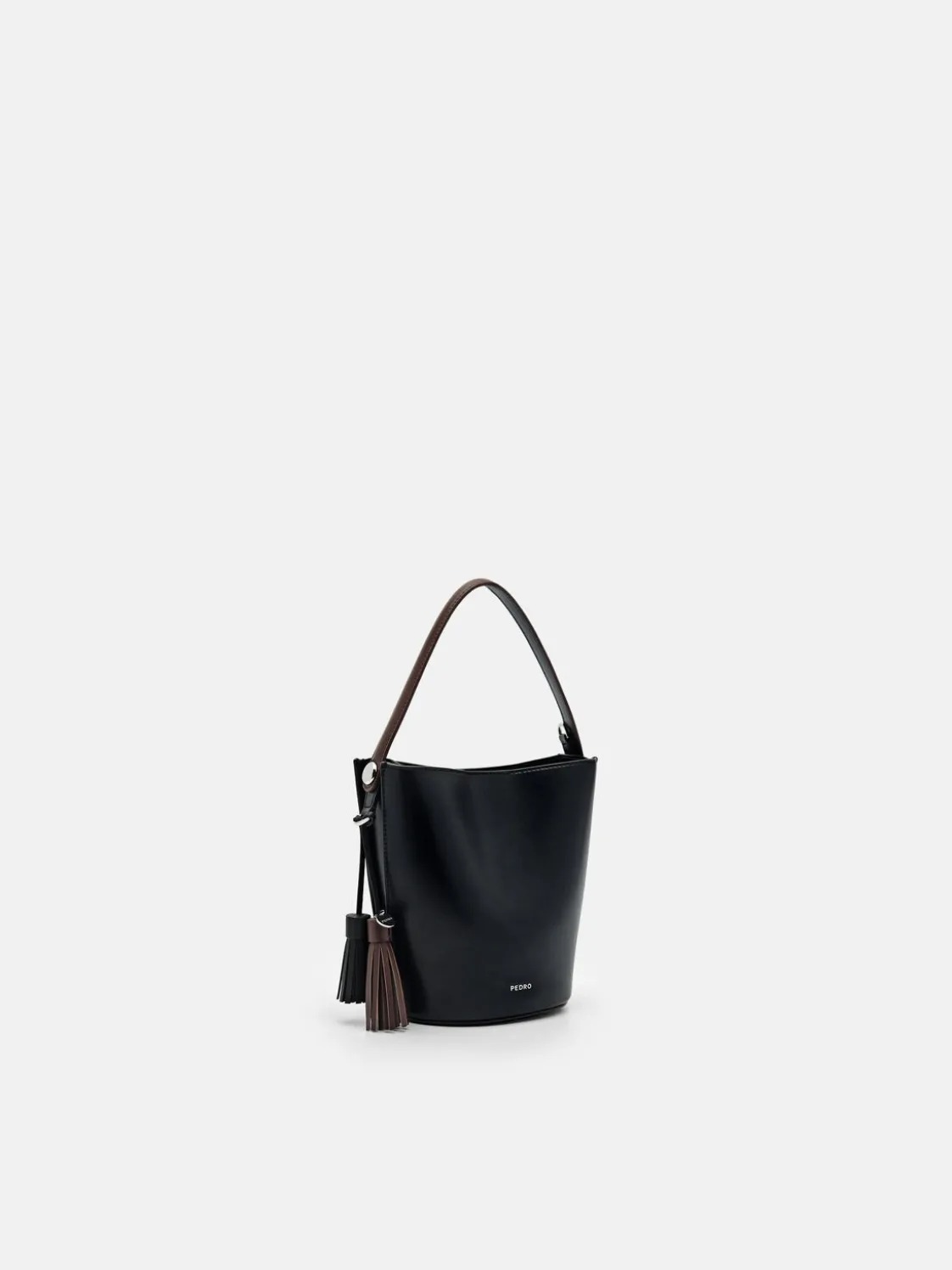 Mini Tassel Bucket Bag - Black
