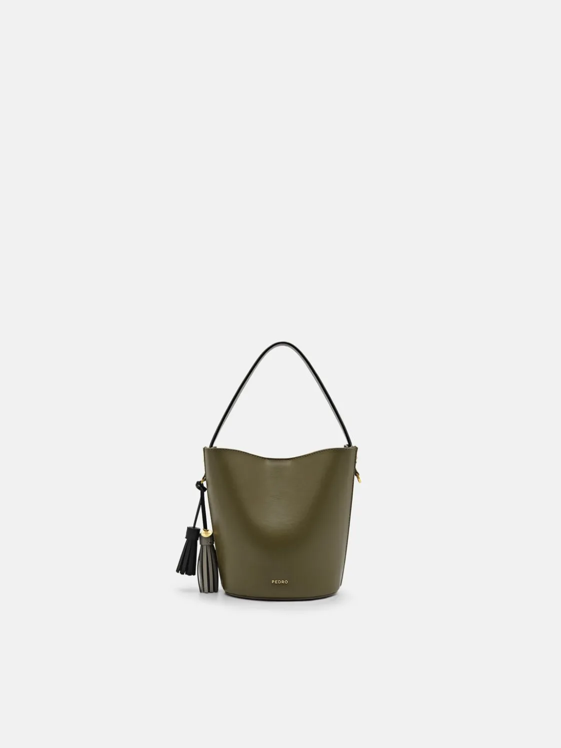 Mini Tassel Bucket Bag - Military Green
