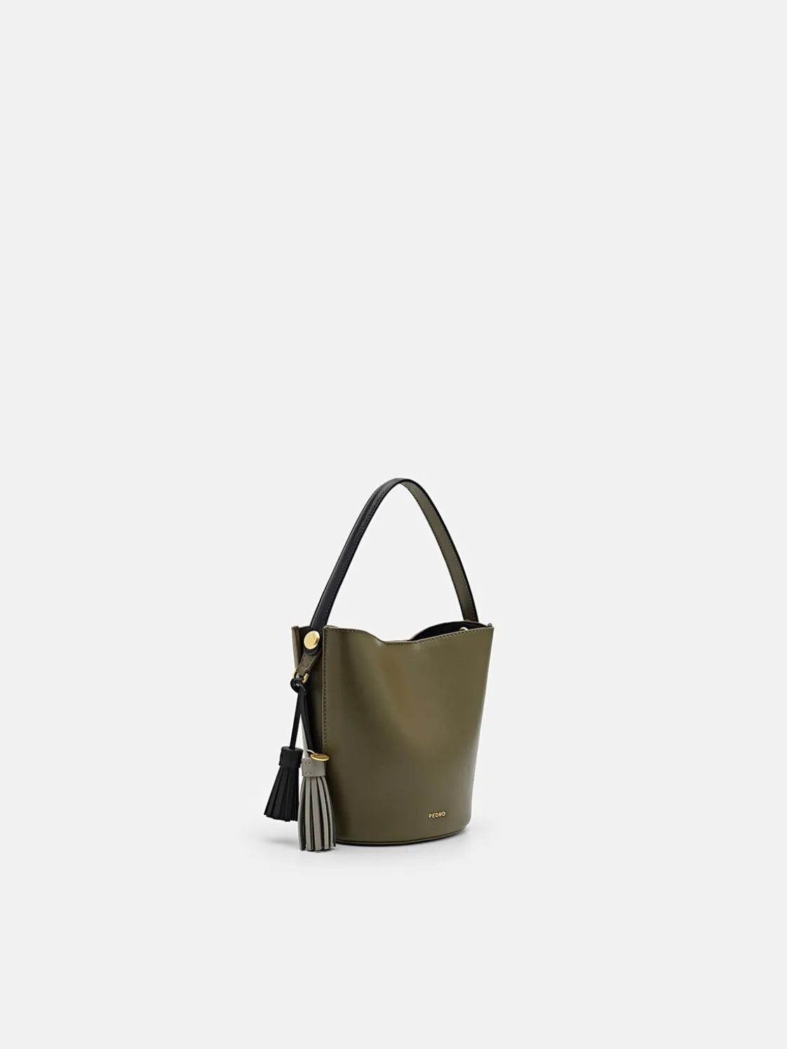 Mini Tassel Bucket Bag - Military Green