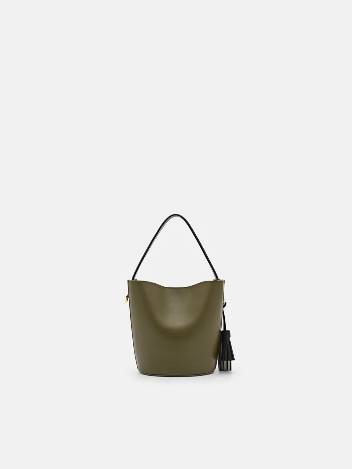 Mini Tassel Bucket Bag - Military Green
