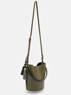 Mini Tassel Bucket Bag - Military Green